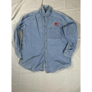 Vintage New Mexico Lobos denim button down Lee Sports Y2K 90s basketball college